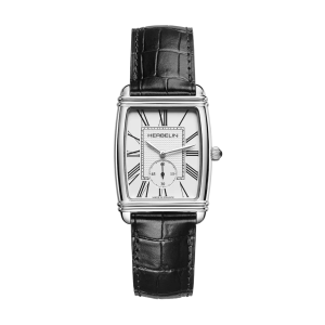 Mens  MICHEL HERBELIN : White Dial STAINLESS STEEL CASE Quartz Movement 50m Water Resistant Without Screw in Crown With Leather Strap