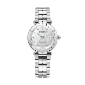 Ladies   MICHEL HERBELIN : Mother Of Pearl Dial STAINLESS STEEL CASE Quartz Movement 100m Water Resistant Without Screw in Crown With Stainless Steel Strap