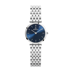 Ladies   MICHEL HERBELIN : Blue Dial Stainless Steel Case Quartz Movement Water Resistant Without Screw in Crown With Stainless Steel Strap