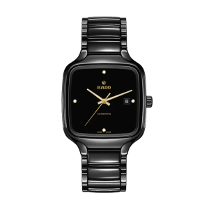 Mens  RADO : Black With Diamond Dial CERAMIC CASE Automatic movement 50m Water Resistant Without Screw in Crown With Ceramic Strap