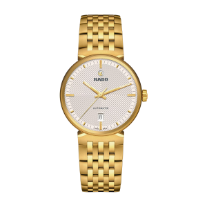 Mens  RADO : Creme Dial GOLD PLATED CASE Automatic movement 50m Water Resistant Without Screw in Crown With Gold Plated Strap
