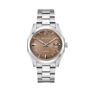 Bulova Surveyor Auto Brown Dial Stainless Steel Automatic Watch 96B470