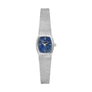 Bulova Goddess Of Time Blue Dial Stainless Steel Quartz Watch 96L343