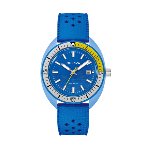 Bulova Blue Tang Snorkel Blue Dial PVD Coated Steel Quartz Watch 98B445SET