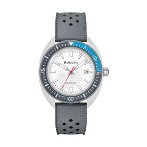 Bulova Great White Shark Snorkel White Dial Resin Quartz Watch 98B449SET