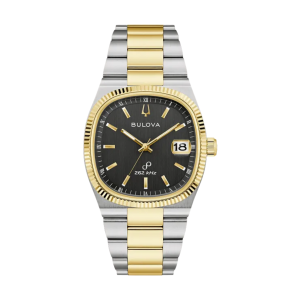 Bulova Super Seville Precisionist Black Dial Two Tone Quartz Watch 98B458