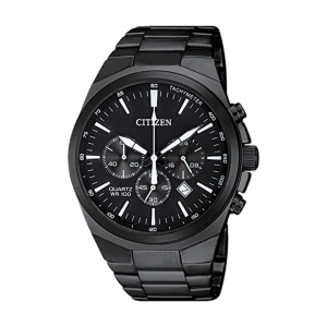 Citizen Classic Chrono Black Dial PVD Coated Steel Quartz Watch AN817555E