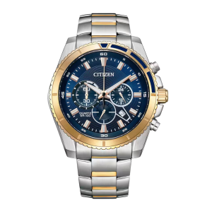 Citizen Classic Sport Chrono Blue Dial Two Tone Quartz Watch AN820653L