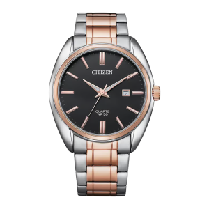 Citizen Classic Quartz Black Dial Two Tone Quartz Watch BI510457E
