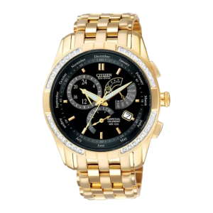 Citizen Eco Drive Dress Black Dial Gold PVD Quartz Watch BL804351E