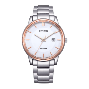 Citizen Eco Drive Dress White Dial Stainless Steel Solar Watch BM697974A