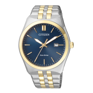 Citizen Eco Drive Dress Blue Dial Two Tone Solar Watch BM733466L