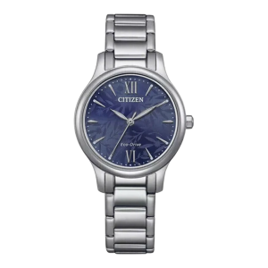 Citizen Eco Drive Dress Blue Dial Stainless Steel Solar Watch EM089972L