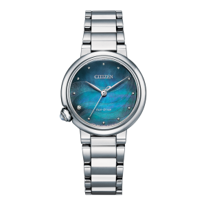 Citizen Eco Drive Dress Blue Dial Stainless Steel Solar Watch EM091080N