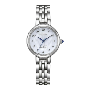 Citizen Eco Drive Dress White Dial Stainless Steel Solar Watch EM099081A