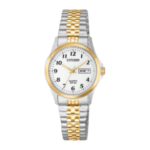 Citizen Classic Quartz White Dial Two Tone Quartz Watch EQ200495A