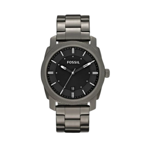 Fossil Grey Dial PVD Coated Steel Quartz Watch FS4774