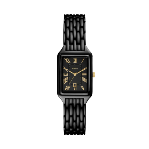 Fossil Raquel Black Dial PVD Coated Steel Quartz Watch ES5385