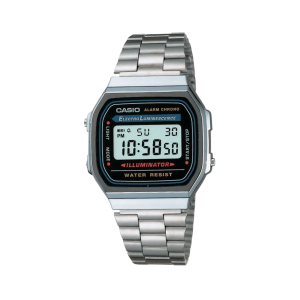Casio LCD Dial Stainless Steel Digital Watch A168WA1WDF