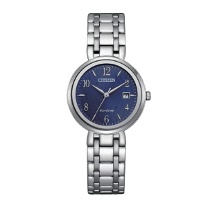 Citizen Eco Drive Dress Blue Dial Stainless Steel Solar Watch EW269081L