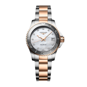 Longines Hydro Conquest Mother of Pearl Dial Two Tone Quartz Watch L33703896