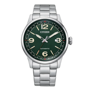 Citizen Gents Mechanical Green Dial Stainless Steel Automatic Watch NJ16087X