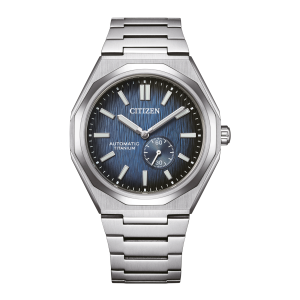 Citizen Zenshin Blue Dial Titanium Automatic Watch NK502058M