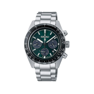 Seiko Green Dial Stainless Steel Chronograph Watch SSC933P1