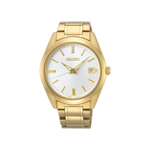 Seiko Gold Dial Gold PVD Quartz Watch SUR314P1