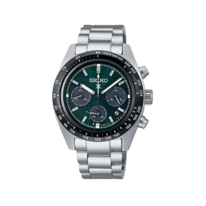 Seiko Green Dial Stainless Steel Chronograph Watch SSC933P1