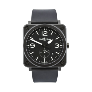 Bell and Ross Black Dial Ceramic Quartz Watch BRSBLCEM