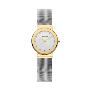 Bering Silver Dial Gold PVD Quartz Watch 10126001