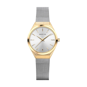 Bering Silver Dial Gold PVD Quartz Watch 18729010