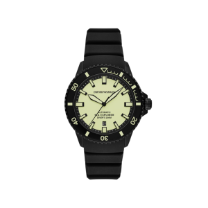 Armani Black Dial PVD Coated Steel Automatic Watch AR60085