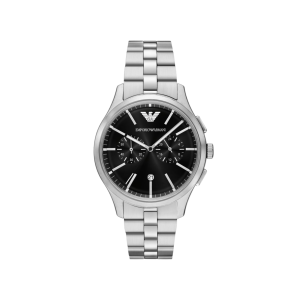 Armani Black Dial Stainless Steel Quartz Watch AR11691