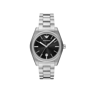 Armani Black Dial Stainless Steel Quartz Watch AR11622