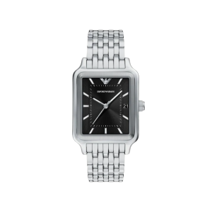 Armani Black Dial Stainless Steel Quartz Watch AR11755