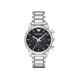 Armani Black Dial Stainless Steel Quartz Watch AR1853