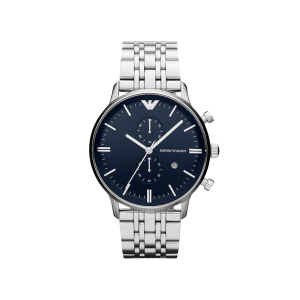 Armani Blue Dial Stainless Steel Chronograph Watch AR1648