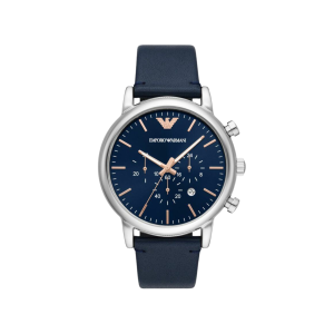 Armani Blue Dial Stainless Steel Chronograph Watch AR11451